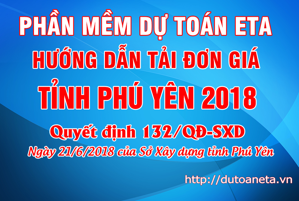 Đơn giá xây dựng công trình tỉnh Phú Yên năm 2018